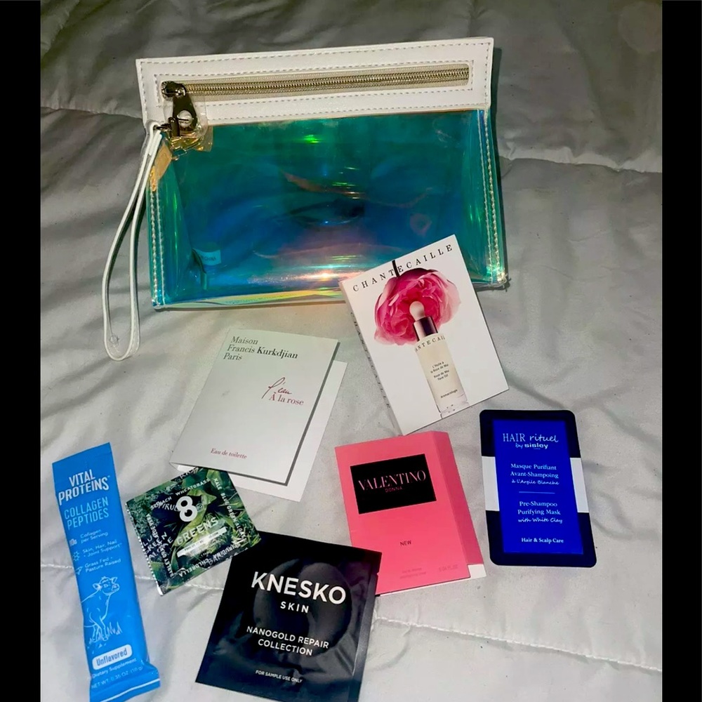Neiman Marcus Beauty bag with samples and cosmetic case